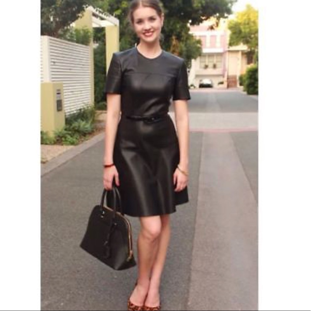🔴 SOLD 🔴Zara Faux Leather Dress - Picture 1 of 7